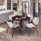 Regency Kahlo Round Table & Chair Sets, 48 W, 48 L, 29 H, Wood, Metal, Plastic Top, Mahogany TPL48RNDMHBK47GY - alternate 1